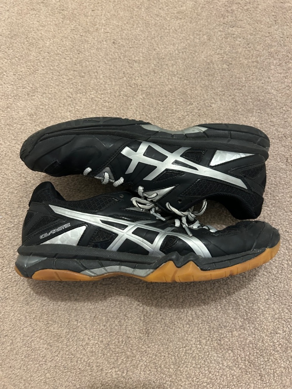 ASICS Women’s Gel-Tactic Volleyball Shoe in Black/Silver